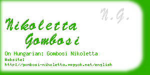 nikoletta gombosi business card